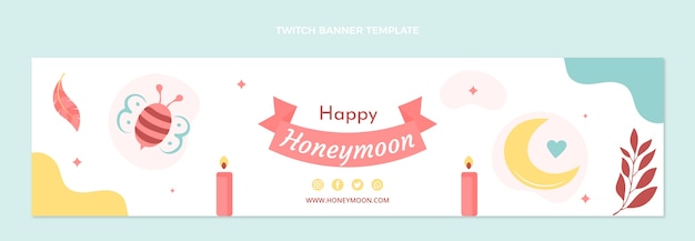 Flat honeymoon twitch banner