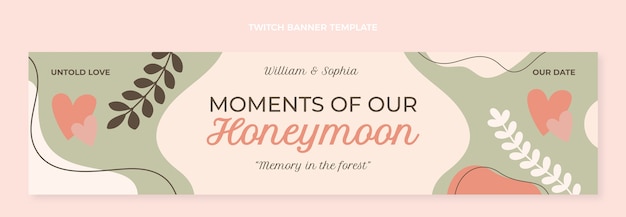 Flat honeymoon twitch banner