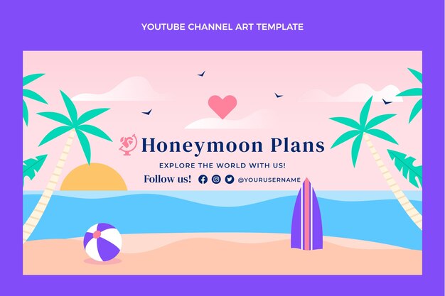 Flat honeymoon youtube channel art