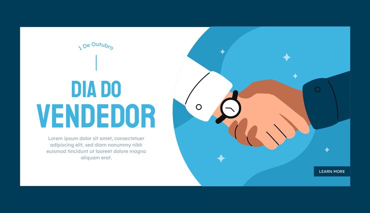 Бесплатный Вектор шаблон плоского горизонтального баннера для продавца dia do