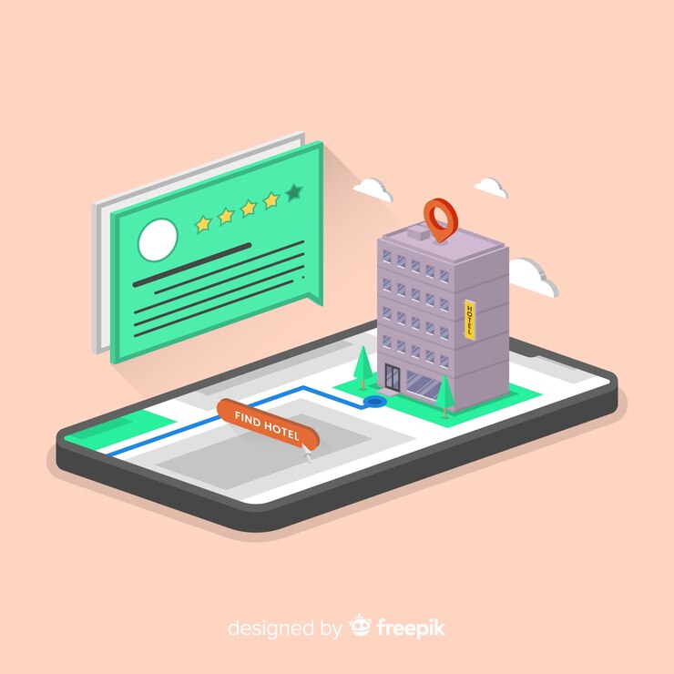 Free Vector flat hotel booking concept