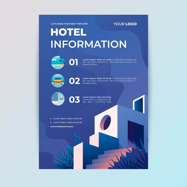 Flat hotel information flyer