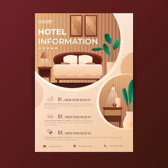 Flat hotel information flyer