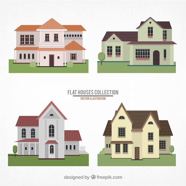 Flat houses collection