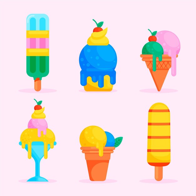 Flat ice cream collection