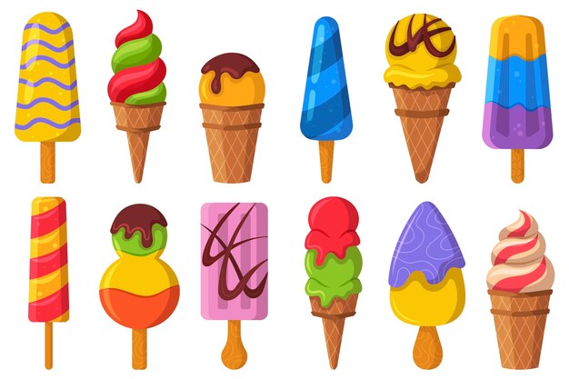フラットアイスクリームコレクション