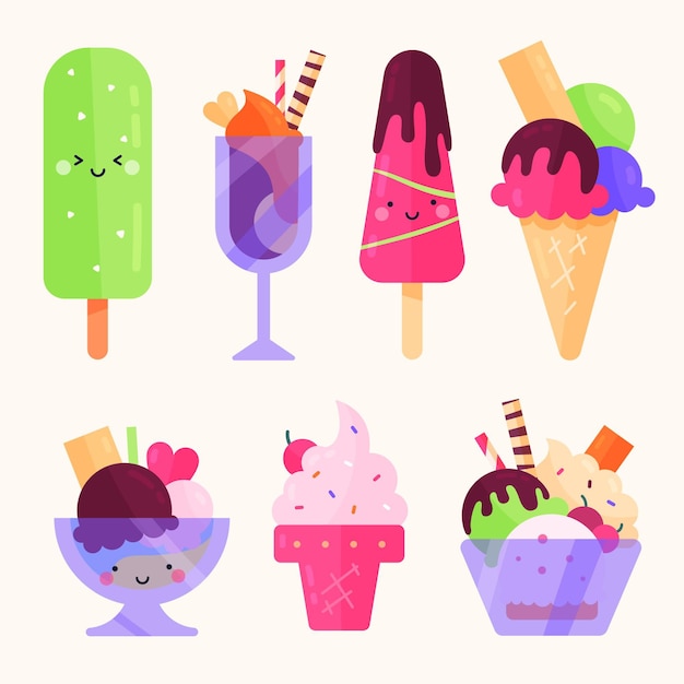 フラットアイスクリームコレクション