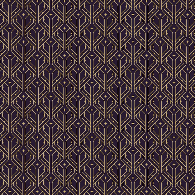Flat illustration of art deco pattern