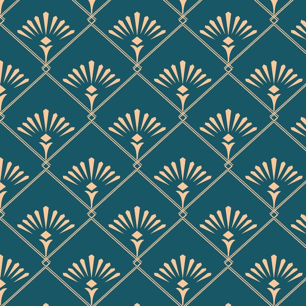 Flat illustration of art deco pattern