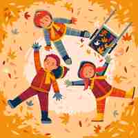 Free vector flat illustration for autumn celebration