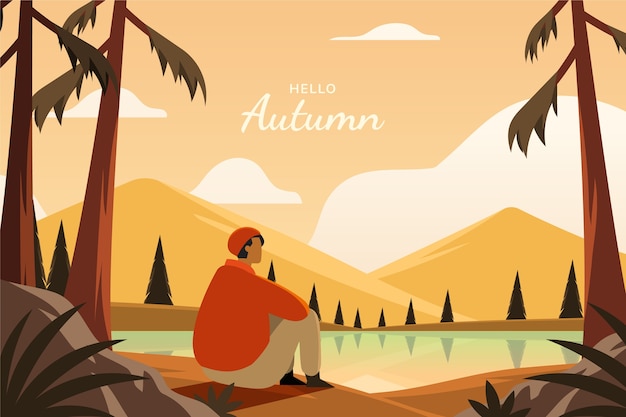 Illustrazione piatta per l'autunno