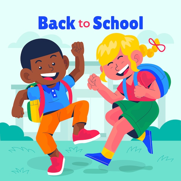 Free vector flat illustration for back to school season