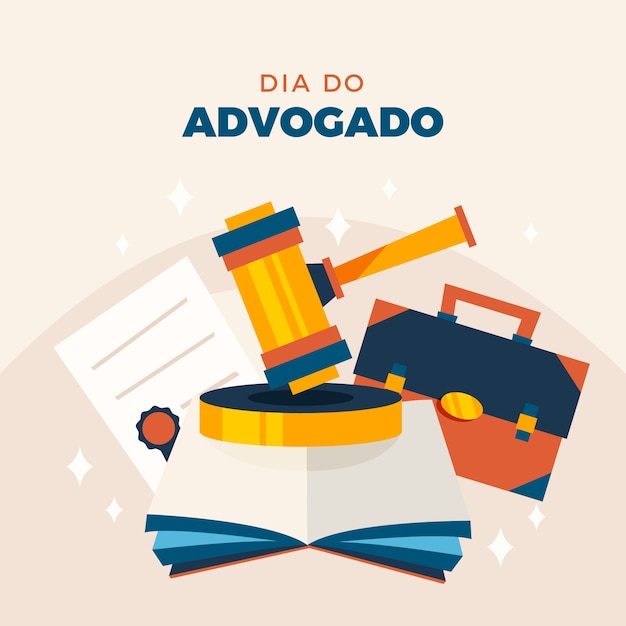 ブラジルの弁護士の日のお祝いのためのフラットの図