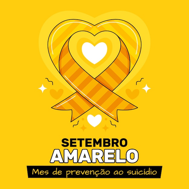 Free vector flat illustration for brazilian yellow september awareness