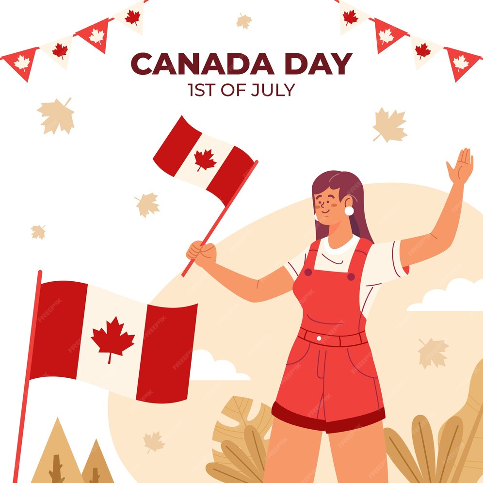 Illustrazione piatta per la celebrazione del giorno del canada