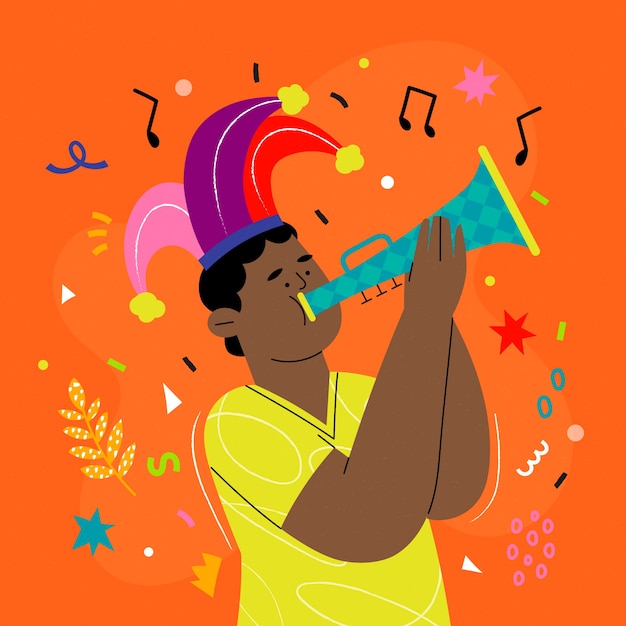 Flat illustration for carnival party