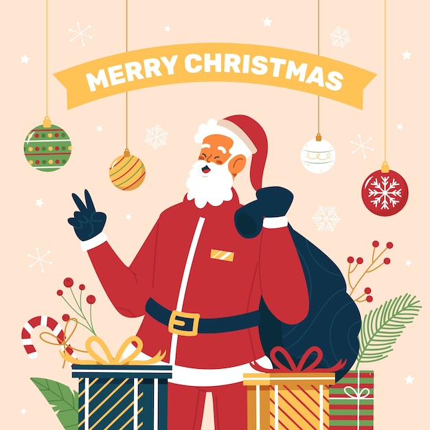 Flat illustration for christmas season celebration