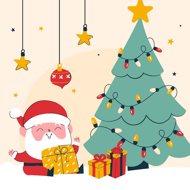 Flat illustration for christmas season celebration