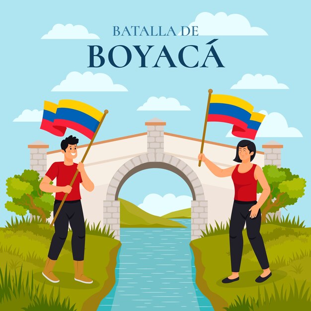 콜롬비아 batalla de boyaca에 대한 평면 그림