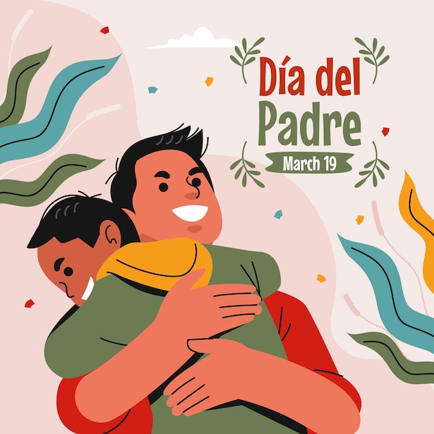 Free vector flat illustration for dia del padre celebration