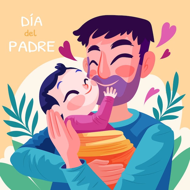 Flat illustration for dia del padre celebration