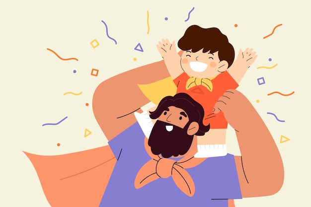 Flat illustration for dia del padre celebration