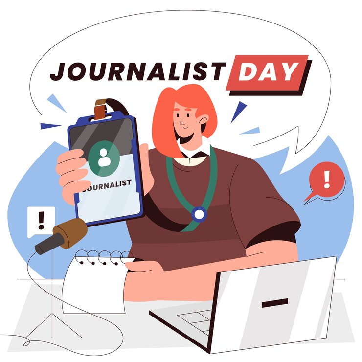 Free Vector flat illustration for dia del periodista celebration