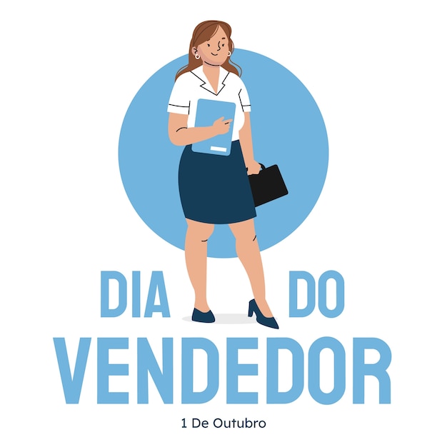 Flat illustration for dia do vendedor