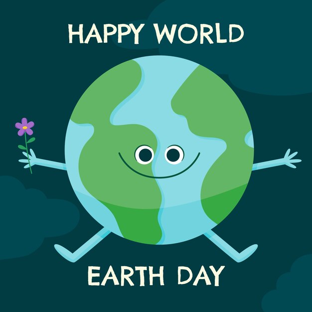 Free Vector flat illustration for earth day celebration
