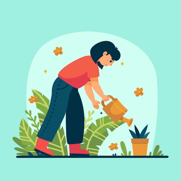 Free vector flat illustration for earth day celebration