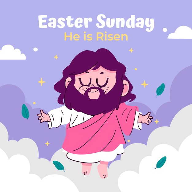 Flat illustration for easter holiday