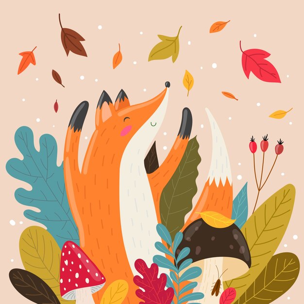 Flat illustration for fall season celebration