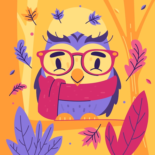 Free vector flat illustration for fall season