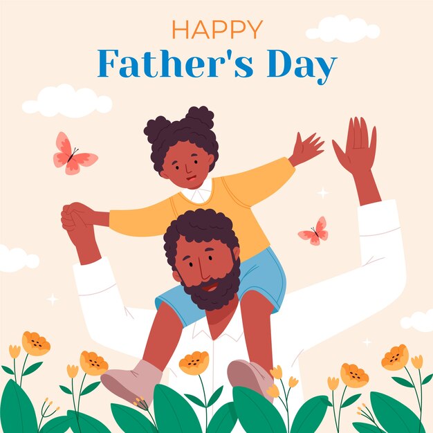 flat illustration for father's day celebration