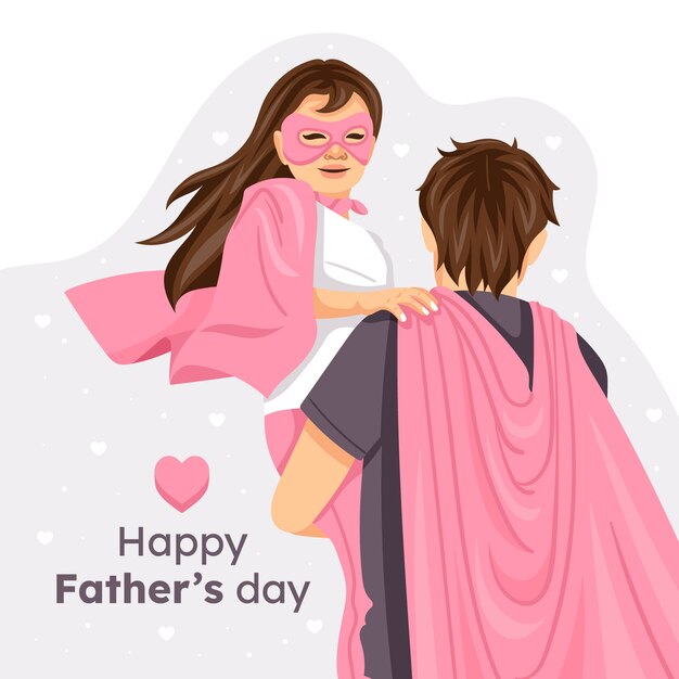 Flat illustration for father's day celebration