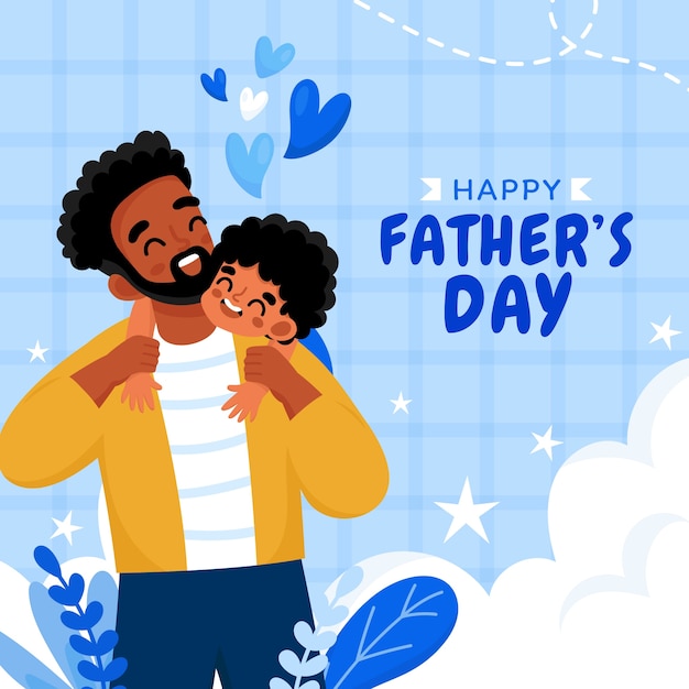 Flat illustration for fathers day celebration