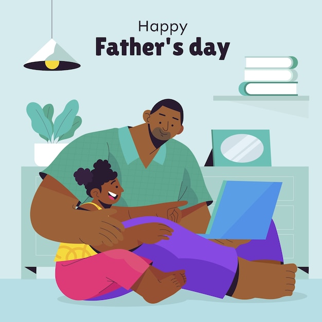 Плоская иллюстрация для празднования дня отца