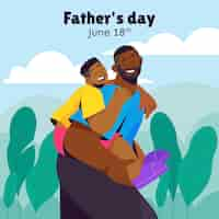 Free vector flat illustration for fathers day celebration