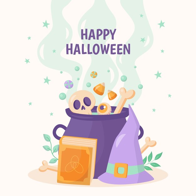 Flat illustration for halloween celebration