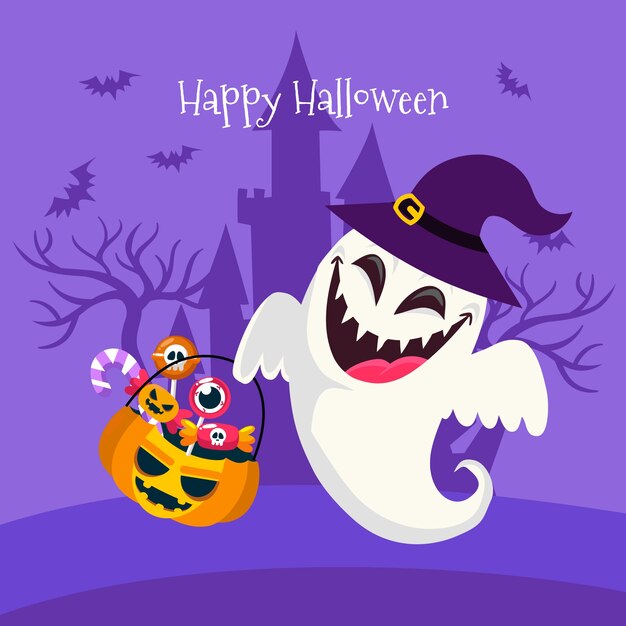 Flat illustration for halloween celebration