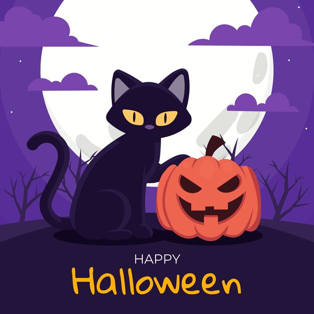 Flat illustration for halloween celebration