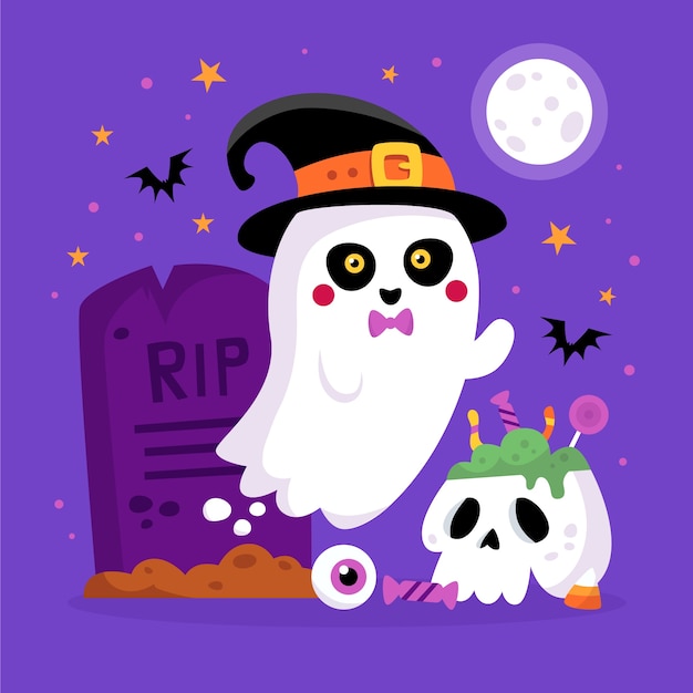 Flat illustration for halloween season celebration