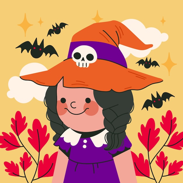 Vettore gratuito illustrazione piatta per la stagione di halloween