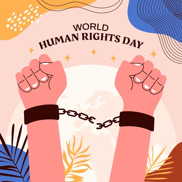 flat illustration for human rights day