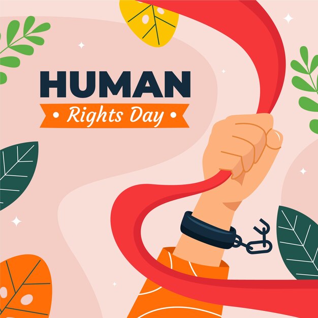Плоская иллюстрация к Дню прав человека