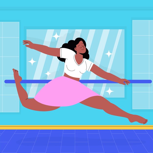 Flat illustration for international dance day celebration