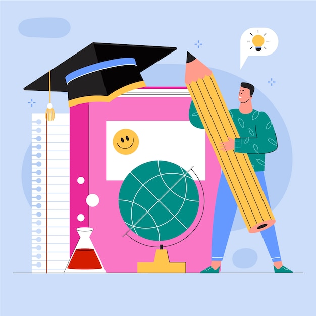 Flat illustration for international day of education