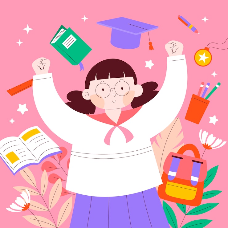 무료 Vector 국제 교육 의 날 을 위한 평평 한 그림