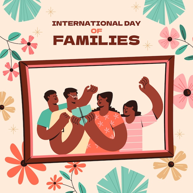 Free vector flat illustration for international day of families