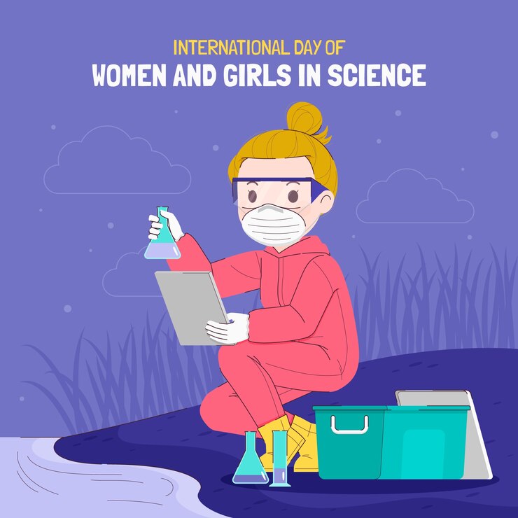 Free Vector flat illustration for international day of women and girls in science